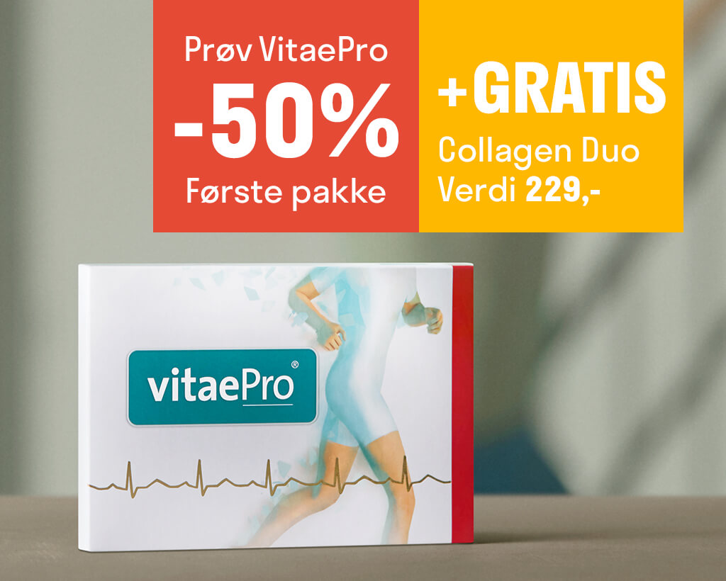 Prøv VitaePro til -50% i dag | God for muskler og ledd